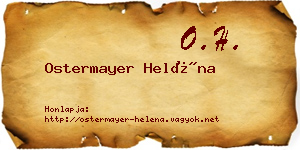Ostermayer Heléna névjegykártya